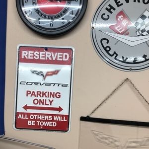 Brand New reserved for Corvette Parking Only 8 x 12 Metal Sign